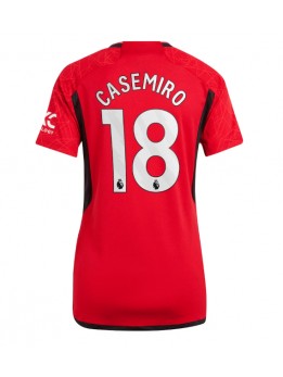 Billige Manchester United Casemiro #18 Hjemmedrakt Dame 2023-24 Kortermet